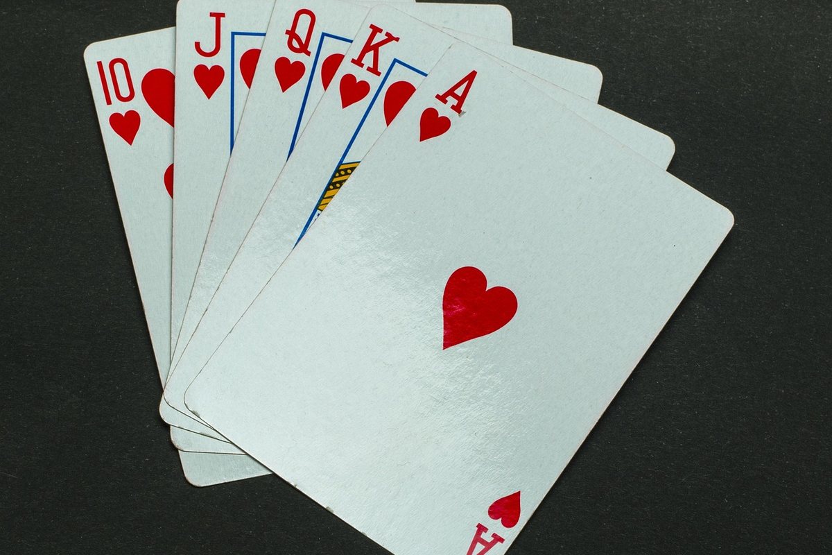 Baccarat card game table