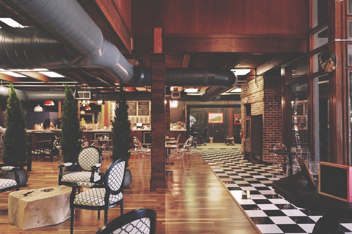 Sports lounge with screens and seating